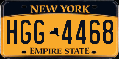 NY license plate HGG4468