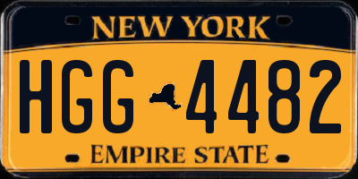 NY license plate HGG4482