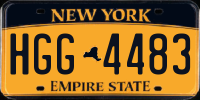 NY license plate HGG4483