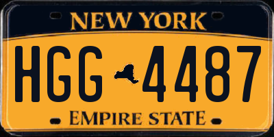 NY license plate HGG4487