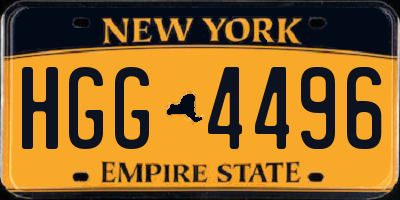 NY license plate HGG4496