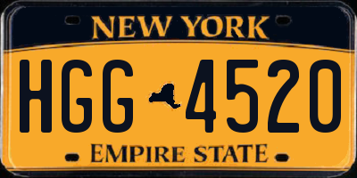 NY license plate HGG4520