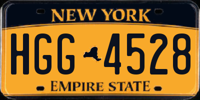 NY license plate HGG4528
