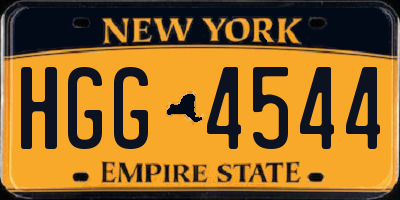 NY license plate HGG4544