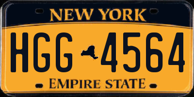 NY license plate HGG4564