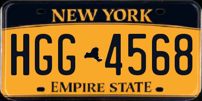 NY license plate HGG4568