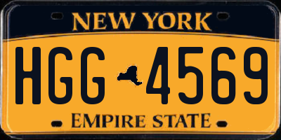 NY license plate HGG4569