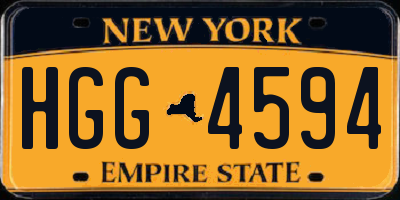 NY license plate HGG4594