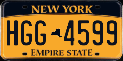 NY license plate HGG4599