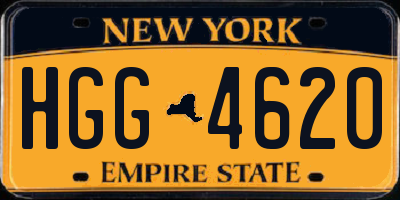 NY license plate HGG4620