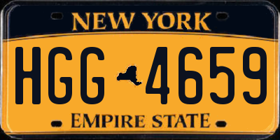 NY license plate HGG4659