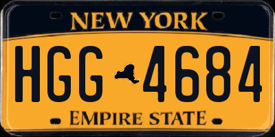 NY license plate HGG4684