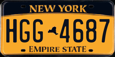NY license plate HGG4687