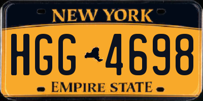 NY license plate HGG4698