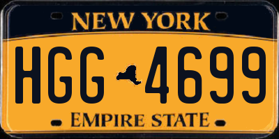 NY license plate HGG4699