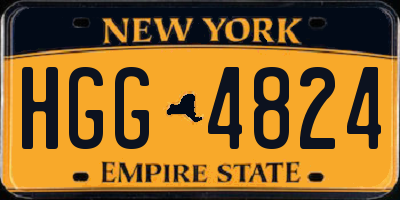 NY license plate HGG4824