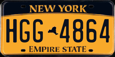 NY license plate HGG4864