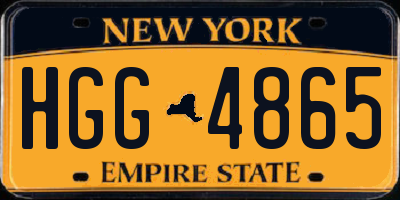NY license plate HGG4865