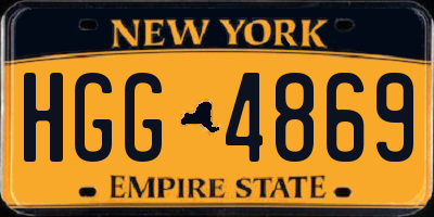 NY license plate HGG4869