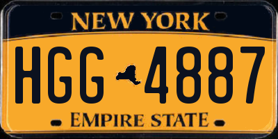 NY license plate HGG4887