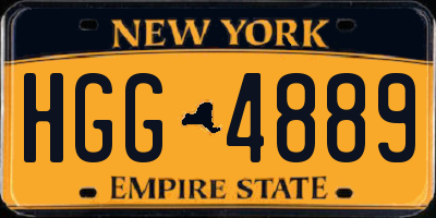 NY license plate HGG4889