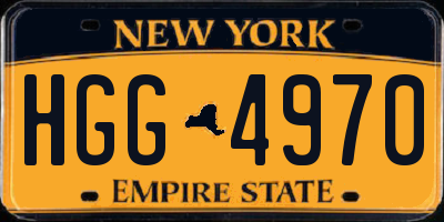 NY license plate HGG4970