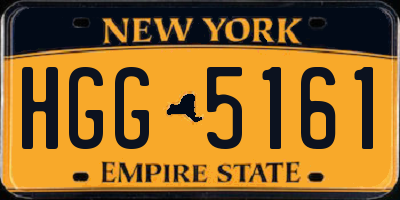 NY license plate HGG5161