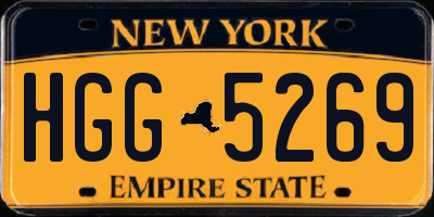 NY license plate HGG5269
