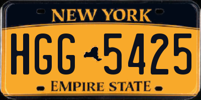 NY license plate HGG5425