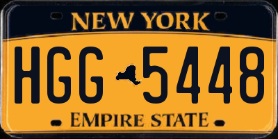NY license plate HGG5448