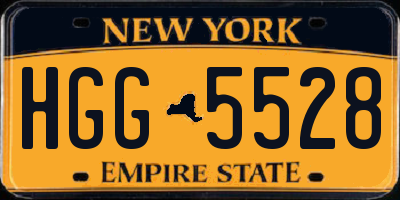 NY license plate HGG5528