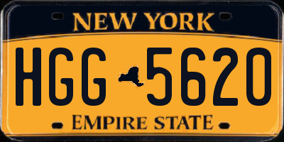 NY license plate HGG5620