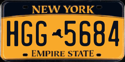 NY license plate HGG5684