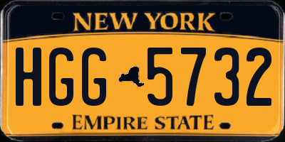 NY license plate HGG5732