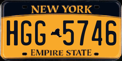 NY license plate HGG5746