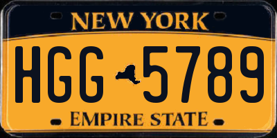 NY license plate HGG5789