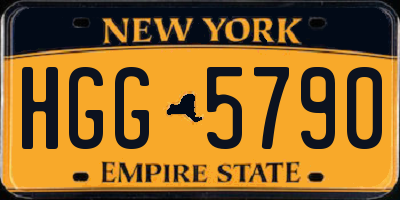 NY license plate HGG5790