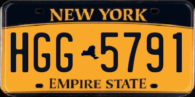 NY license plate HGG5791