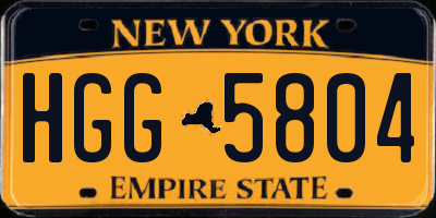 NY license plate HGG5804