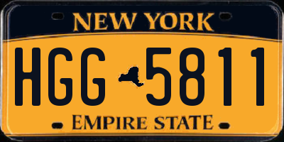 NY license plate HGG5811