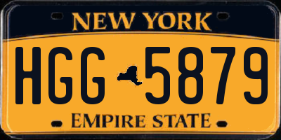 NY license plate HGG5879