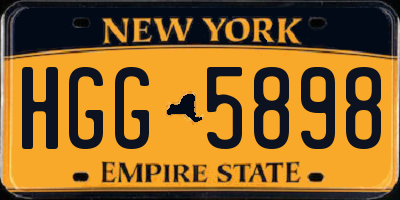 NY license plate HGG5898