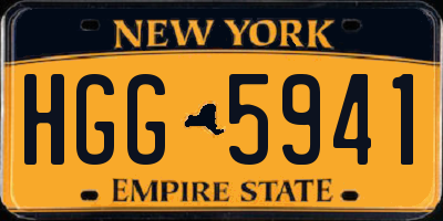 NY license plate HGG5941