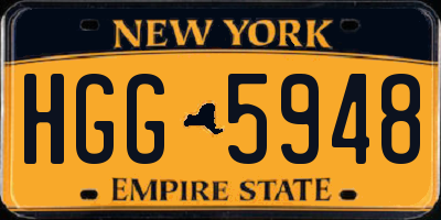 NY license plate HGG5948