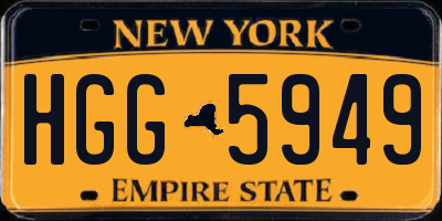NY license plate HGG5949