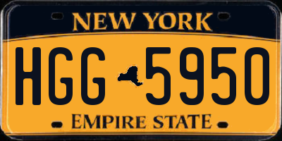NY license plate HGG5950