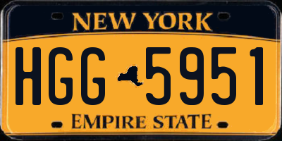 NY license plate HGG5951
