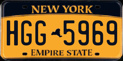 NY license plate HGG5969