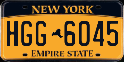 NY license plate HGG6045