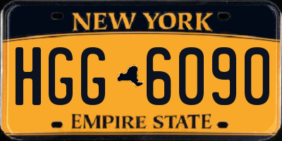 NY license plate HGG6090